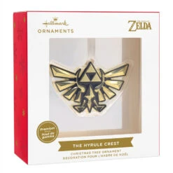 Nintendo The Legend Of Zelda™ Crest Of Hyrule Metal Hallmark Ornament -Hallmark Gift Shop Zelda Crest of Hyrule Christmas Ornament 3HCM2293 08