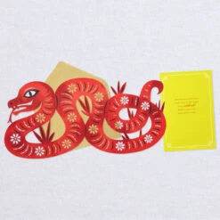 Hallmark A Good Time To Celebrate Year Of The Snake Birthday Card -Hallmark Gift Shop Zodiac Snake FoldOut DieCut Birthday Card 699SAY1028 04