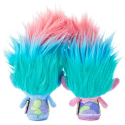 Hallmark Itty Bittys® DreamWorks Animation Trolls World Tour Satin And Chenille Plush, Set Of 2 -Hallmark Gift Shop itty bittys Trolls World Tour Satin Chenille Stuffed Animals Set 1KDD1982 03