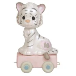Precious Moments 16 And Feline Fine White Bengal Tiger Figurine, Age 16